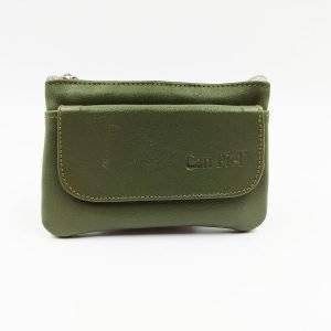 Monedero Piel Solapa Verde Ref: 2645-19