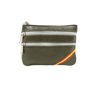 Monedero Piel Cremalleras Cinta Bandera España Ref: 2640-41
