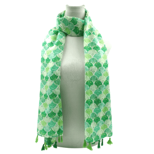 Foulard Verde Patrón de Arcos Ref: 7257-19