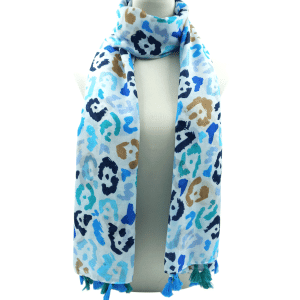 Foulard Estampado Abstracto Celeste Ref: 7258-25