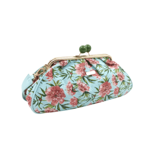 Bolso Lentejuelas Flores Celeste Ref: 9485-25