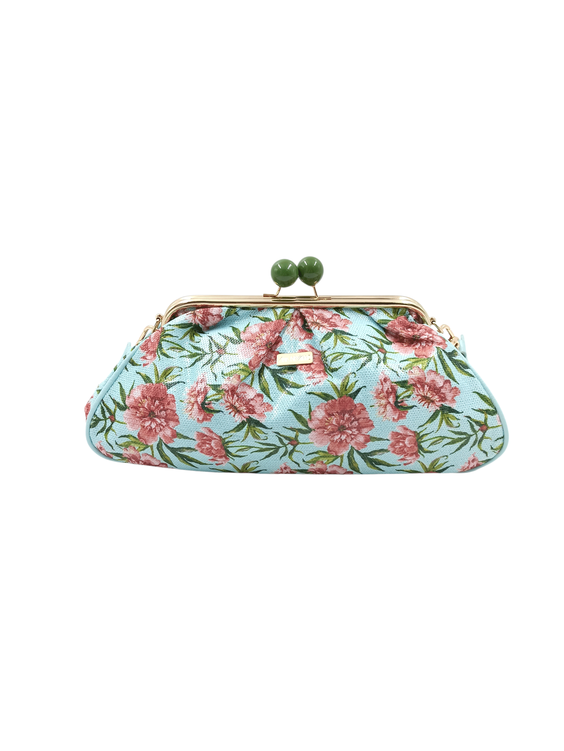 Bolso Lentejuelas Flores Celeste Ref: 9485-25 - Imagen 2