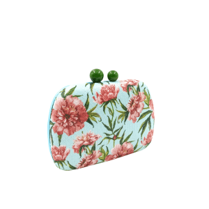 Bolso Clutch Lentejuelas Flores Celeste Ref: 9486-25