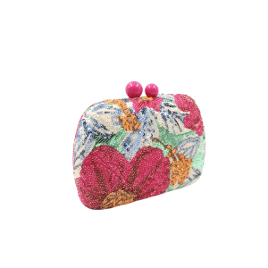 Bolso Clutch Lentejuelas Flores Fucsia Ref: 9486-26