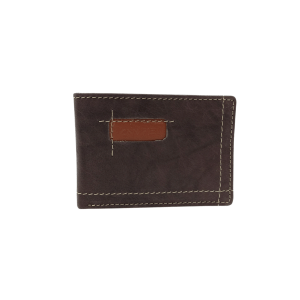 Cartera Piel Marrón Chapón Cuero Americana Pequeña Ref: 1357-02