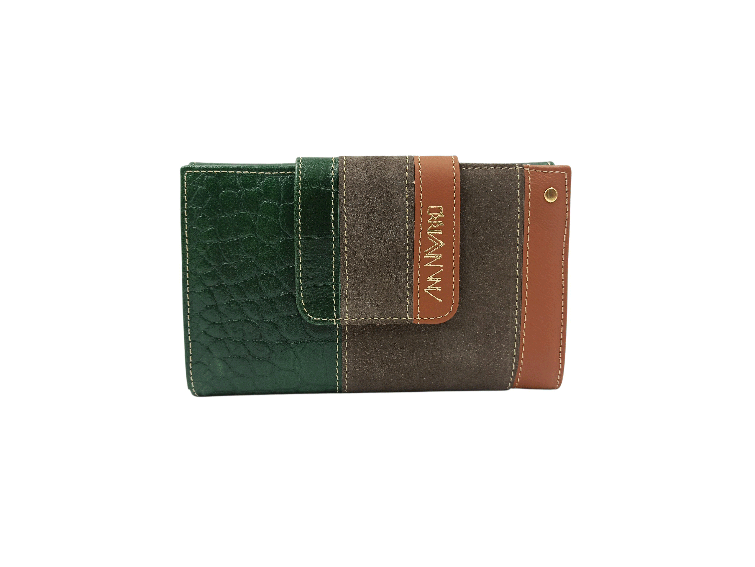 Billetero Piel Coco 16Cm Verde Ref: 2520-19
