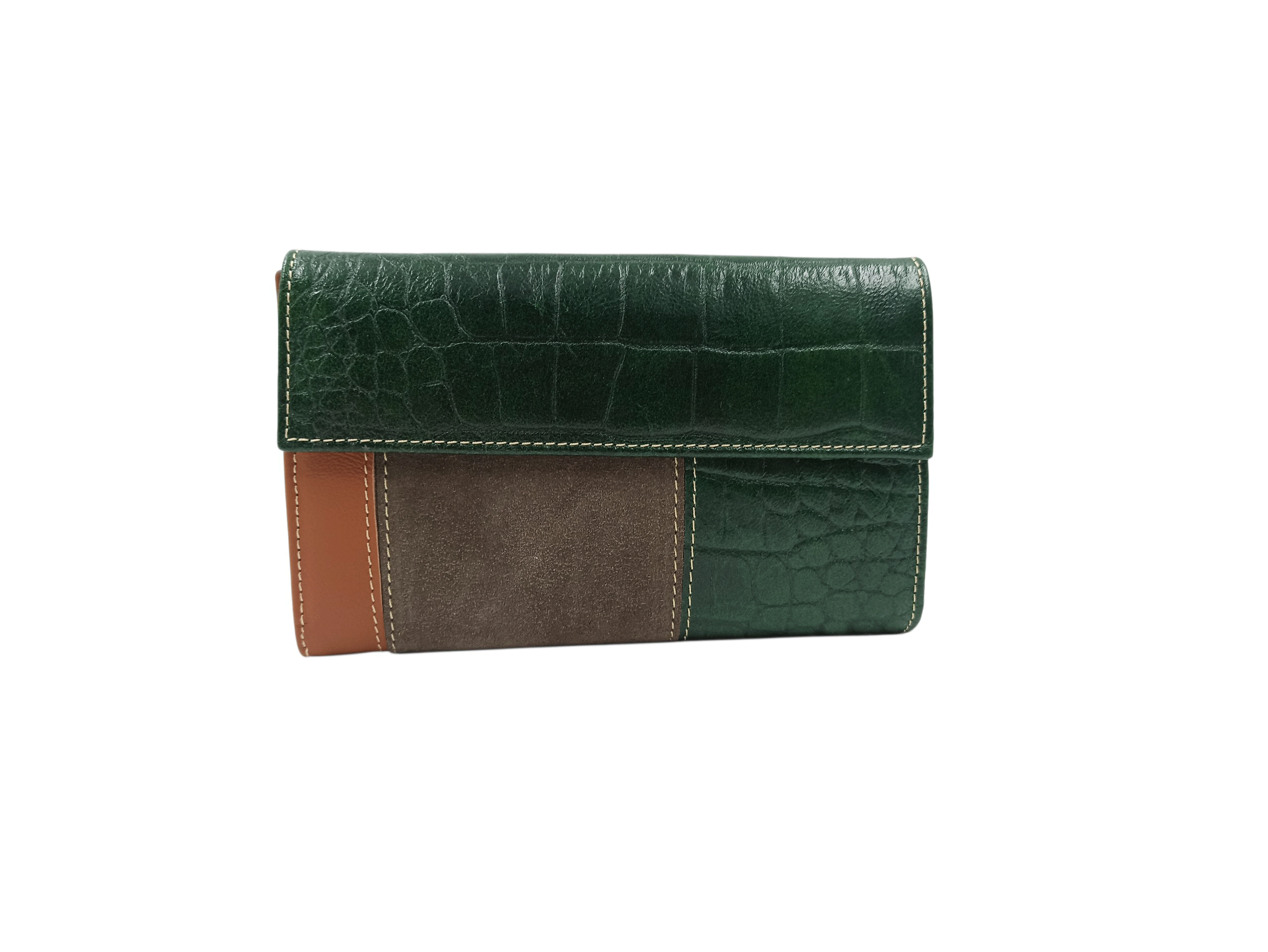 Billetero Piel Coco 16Cm Verde Ref: 2520-19 - Imagen 2