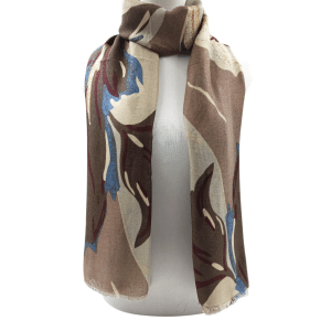 Foulard Beige Estampado Flores Grandes Ref: 7284-17