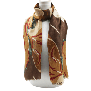 Foulard Camel Estampado Flores Grandes Ref: 7284-10