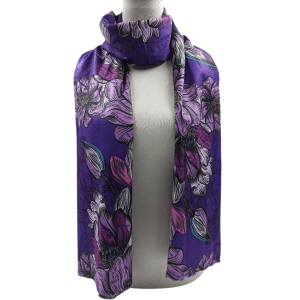 Foulard Estampado Flores Morado Ref: 7290-33