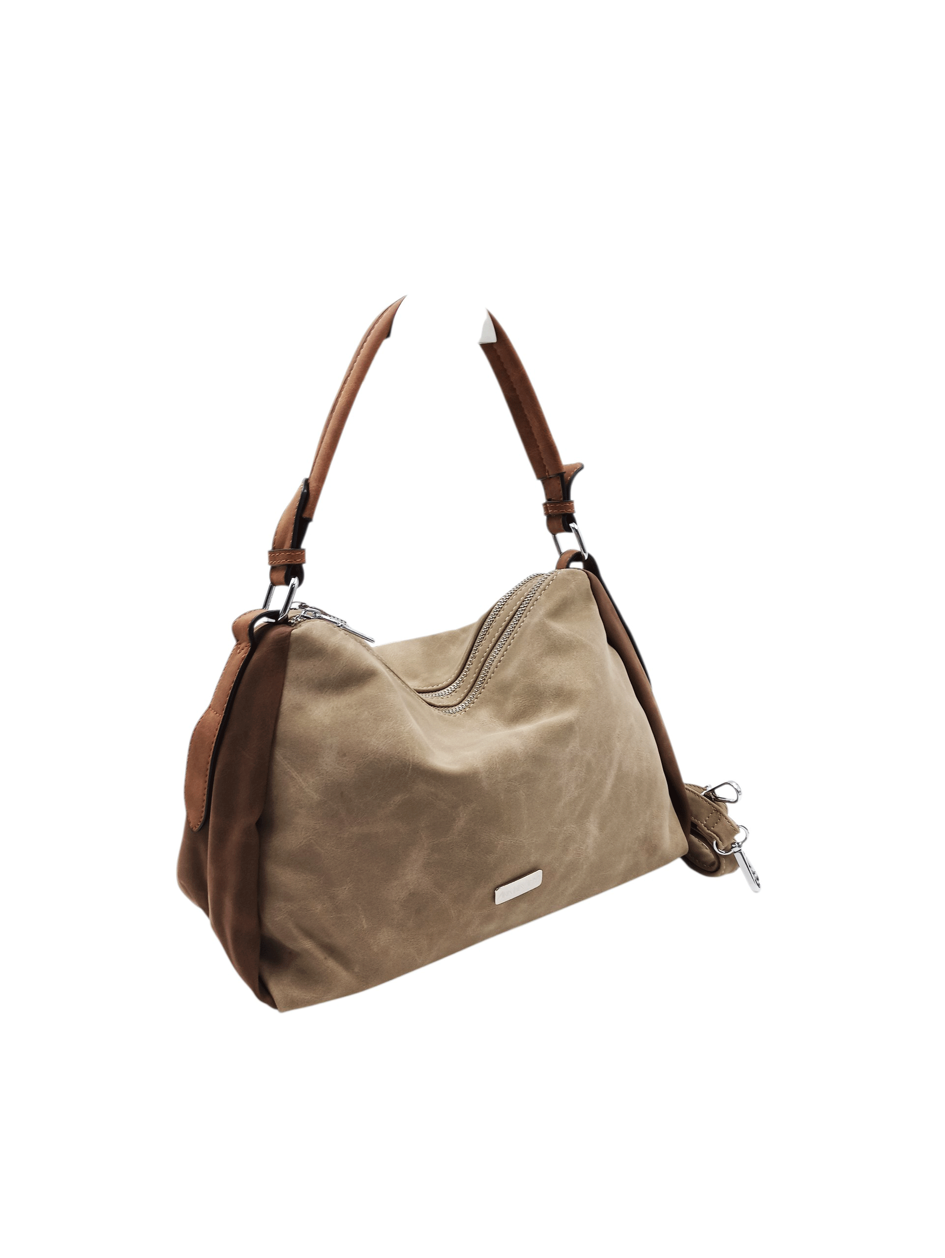 Bolso Combinado Colores Beige-Marrón Ref: 9523-17