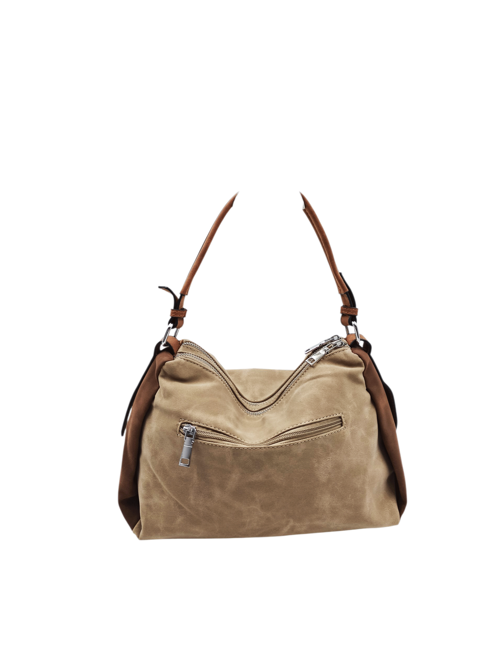 Bolso Combinado Colores Beige-Marrón Ref: 9523-17 - Imagen 3