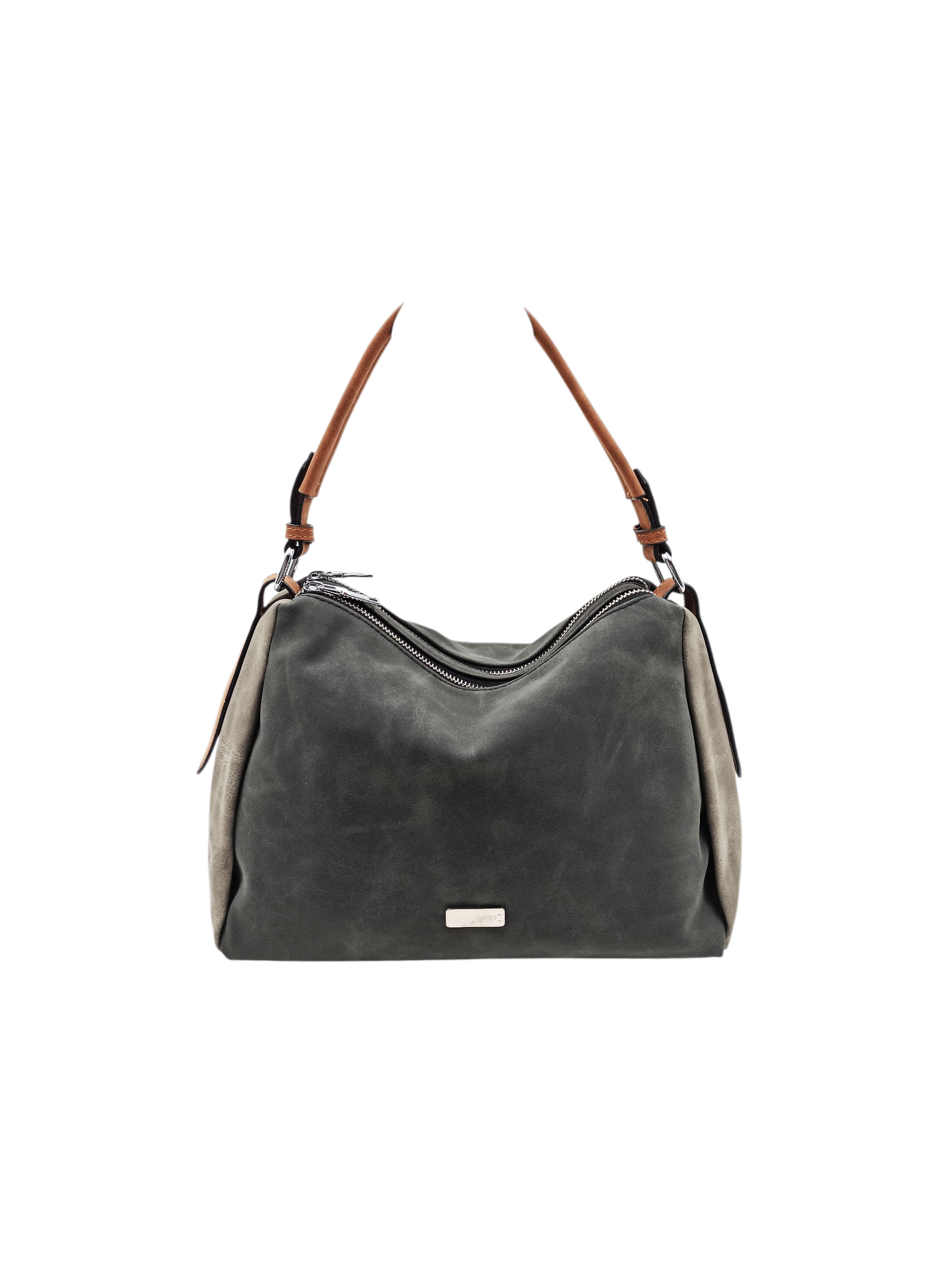 Bolso Combinado Colores Negro-Gris Ref: 9523-01 - Imagen 2