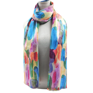 Foulard Multicolor Abstracto Detalles Dorados Ref: 7278-50