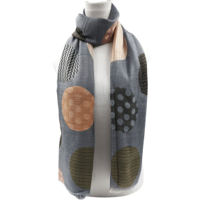 Foulard Estampado Lunares Gris Ref: 7286-15